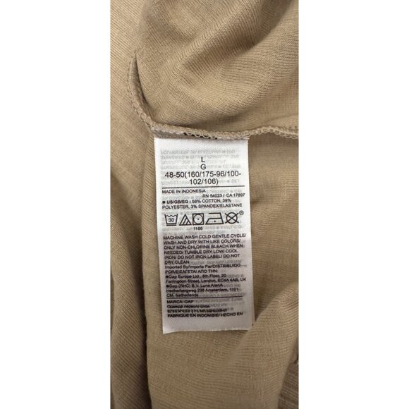 Gap Rib Tee T-Shirt (Khaki Tan) - Large - Picture 3 of 3